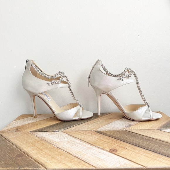 Jimmy Choo Faiza Crystal Sandals - Picture 4 of 12